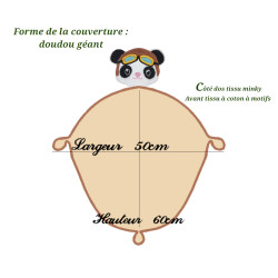 Doudou panda aviateur couverture