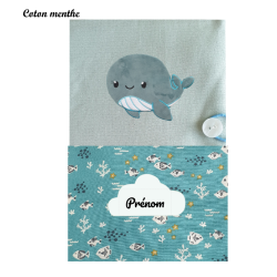 Protège carnet de santé baleine