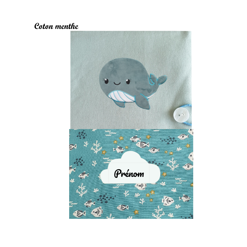 Protège carnet de santé baleine