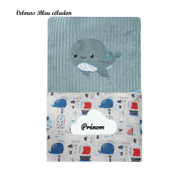 Protège carnet de santé baleine