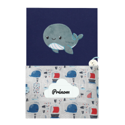 Protège carnet de santé baleine