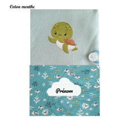 Protège carnet de santé tortue