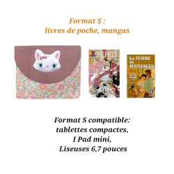 Pochette livre de poche chat blanc