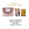 Pochette livre de poche chat blanc