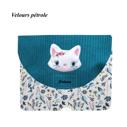 Pochette livre de poche chat blanc