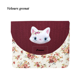 Pochette livre de poche chat blanc