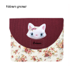Pochette taille XL chat blanc