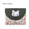 Pochette taille XL chat blanc