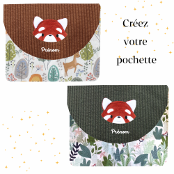 Pochette taille XL panda roux