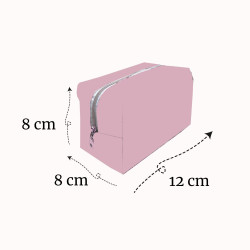 Trousse vichy rose et dentelle taille S