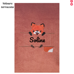 Housse de carnet de santé renard perché