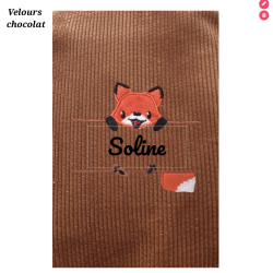 Housse de carnet de santé renard perché