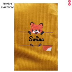 Housse de carnet de santé renard perché