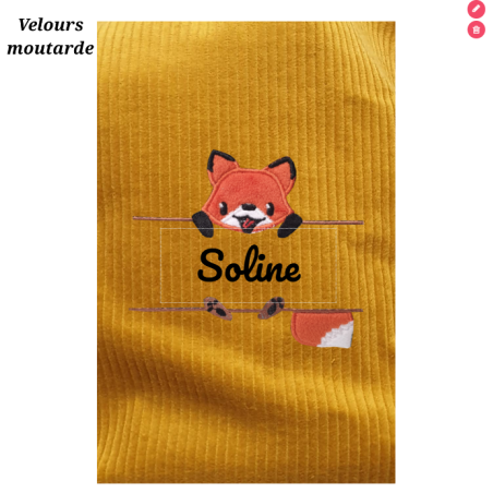 Housse de carnet de santé renard perché