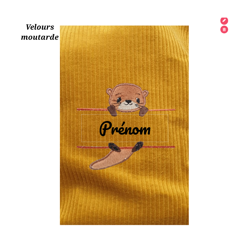 Housse de carnet de santé loutre perchée