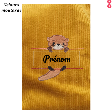 Housse de carnet de santé loutre perchée