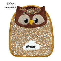 Sac à dos hibou fleurie
