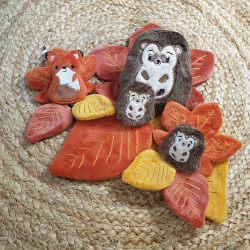 Mini doudou renard roux de poche