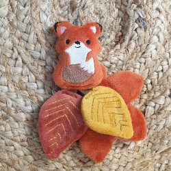 Mini doudou renard roux de poche