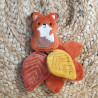 Mini doudou renard roux de poche