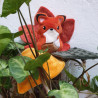 Doudou renard roux et feuilles