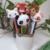 Embout de crayon panda roux