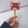 Embout de crayon panda roux