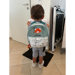 Sac à dos maternelle brodé renard roux