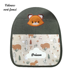 Sac à dos maternelle brodé renard roux