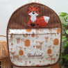 Sac à dos brodé renard roux