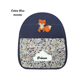 Sac à dos brodé renard roux