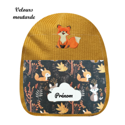 Sac à dos brodé renard roux