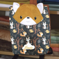 Sac à dos coulissant renard roux