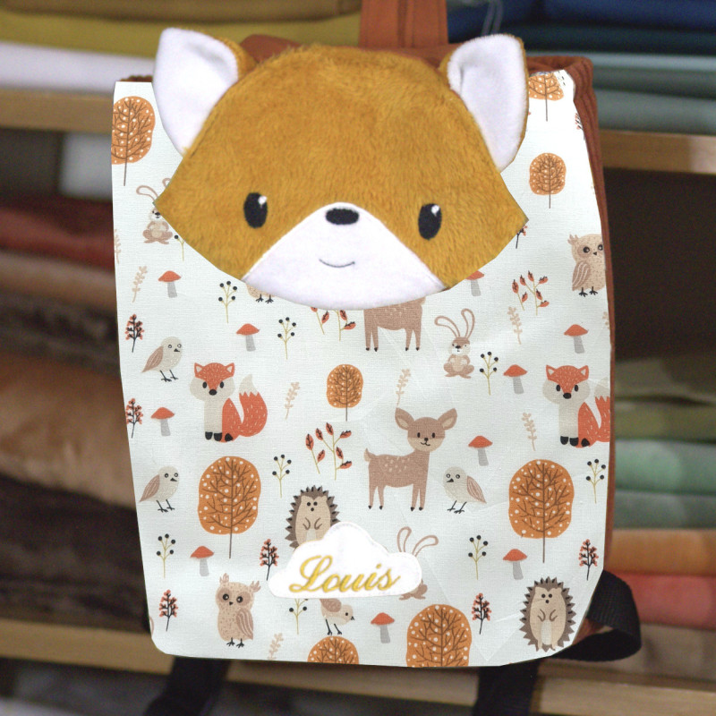 Sac à dos coulissant renard roux