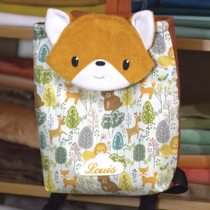 Sac à dos coulissant renard roux