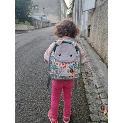 Sac à dos maternelle hippopotame