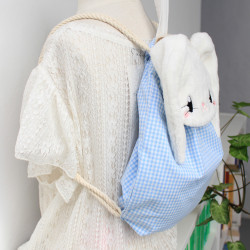 Sac à dos coulissant lapin brodé