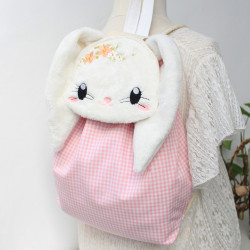 Sac à dos coulissant lapin brodé