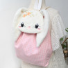 Sac à dos coulissant lapin brodé