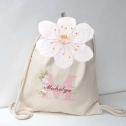 Sac à dos coulissant fleur de cerisier