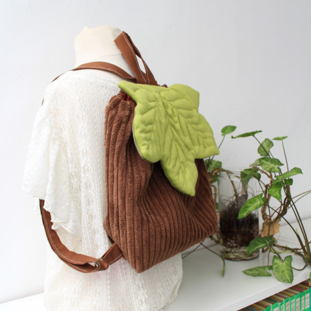 Sac à dos rabat feuille érable