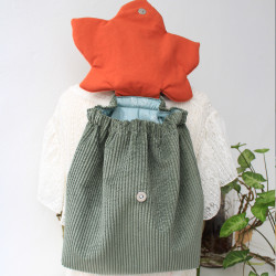 Sac à dos rabat feuille érable