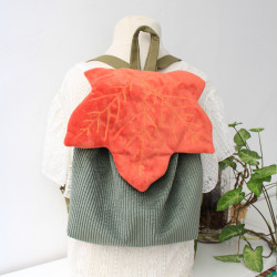 Sac à dos rabat feuille érable