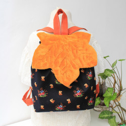 Sac à dos rabat feuille érable