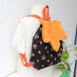 Sac à dos rabat feuille érable