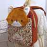 Sac à dos renard roux enfant crèche et maternelle personnalisable prénom brodé fabriqué en Provence