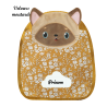 Sac à dos maternelle artisanal chat siamois personnalisable cousu en Provence