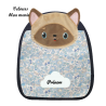 Sac à dos maternelle artisanal chat siamois personnalisable cousu en Provence
