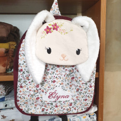 Sacs à dos lapinette crèche et maternelle personnalisable prénom brodé fabriqué en Provence