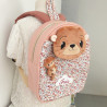 Sac à dos loutre et son bébé crèche et maternelle personnalisable prénom brodé fabriqué en Provence